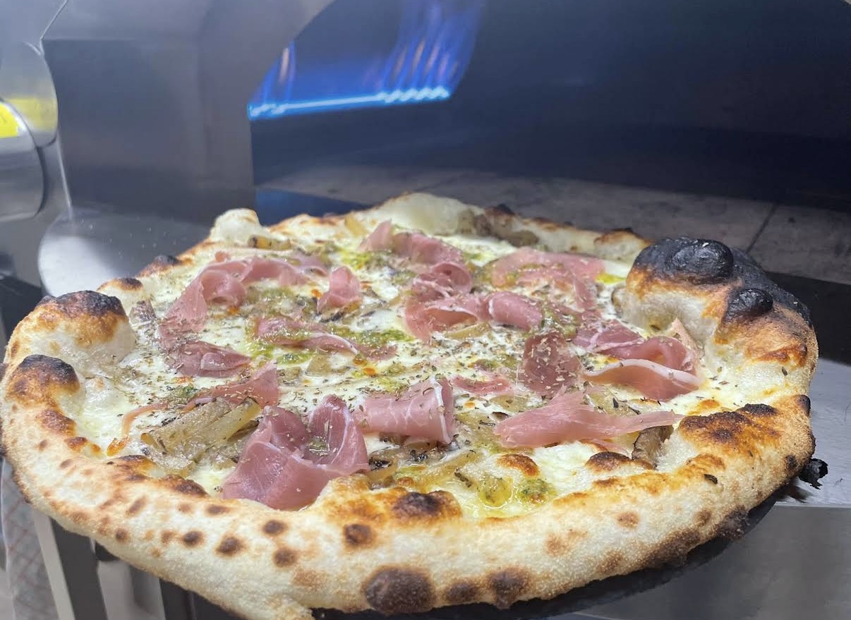 Pizza fresh from the oven