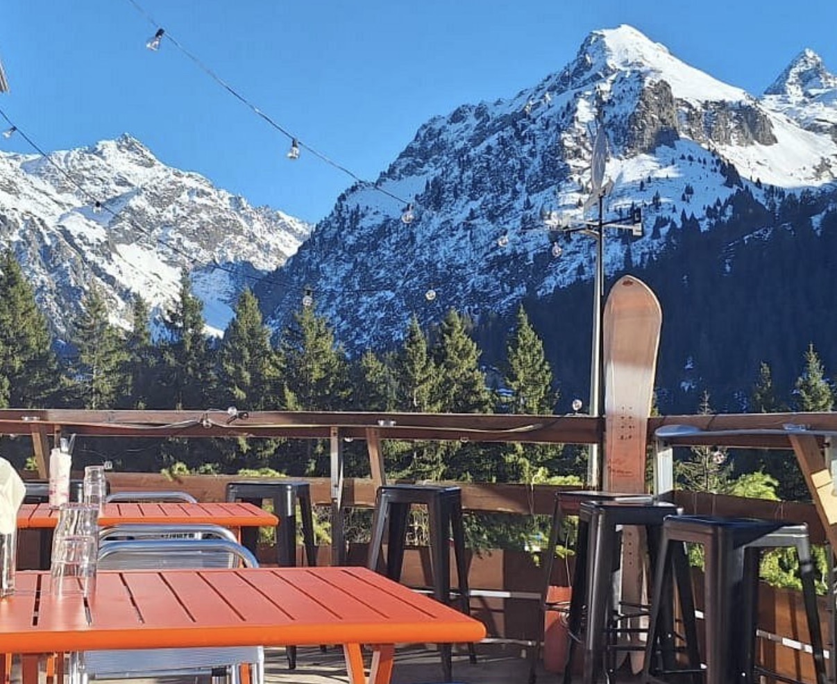 Winter facing the ski lifts